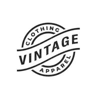 klassiek vintage retro label badge voor kleding kleding cirkel logo embleem ontwerp sjabloon element vector