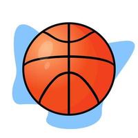 platte ontwerpillustratie van basketbal, ideaal voor ontwerpen met sport- of basketbalthema's vector