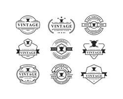 set vintage retro badge voor kleding kleding logo embleem ontwerp inspiratie vector