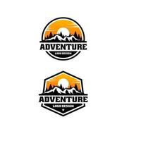 berg avontuur logo vector