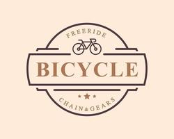 vintage retro badge voor fietsreparatie en diensten winkel logo embleem ontwerp symbool vector