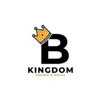 beginletter b met kroon logo branding identiteit logo ontwerpsjabloon vector