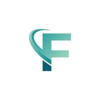 letter f reizen met pijl logo ontwerpsjabloon. vector eps 10