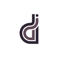 eerste letter d logo meerdere lijnstijl met stip symbool pictogram vector ontwerp inspiratie