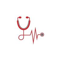 medische gezondheid vector gezondheid logo met kruis en stethoscoop pictogram symbool.