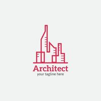 architect logo vector ontwerp illustratie