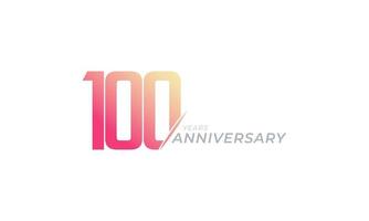 100 jaar verjaardag viering vector. de gelukkige verjaardagsgroet viert de illustratie van het sjabloonontwerp vector