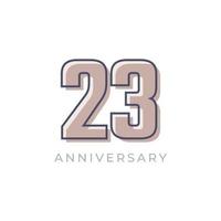 23 jaar verjaardag viering vector. de gelukkige verjaardagsgroet viert de illustratie van het sjabloonontwerp vector