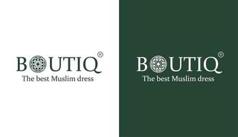 luxe boutiq-logo met mandala-elementen, ontwerpinspiratievectorsjabloon voor mode- en kledingmerk vector
