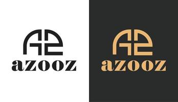 az brief logo ontwerp sjabloon vector