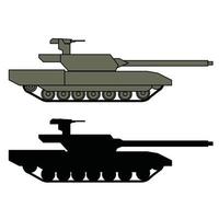 zijaanzicht gepantserde tank vector