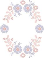 bloemenpatroon. vectorillustratie. bloemen botanisch frame decor vector