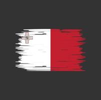 malta vlag borstel. nationale vlag vector