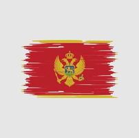 montenegro vlag borstel. nationale vlag vector