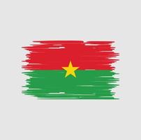 Burkina Faso vlagborstel. nationale vlag vector