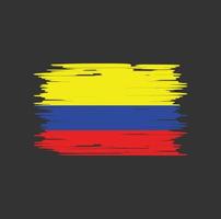 Colombia vlag borstel. nationale vlag vector