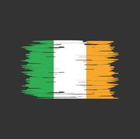 Ierse vlag borstel. nationale vlag vector
