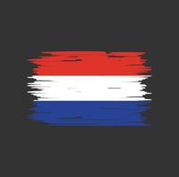 nederlandse vlag borstel. nationale vlag vector