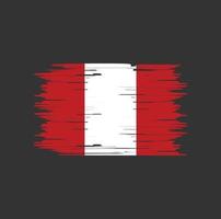 Peru vlag borstel. nationale vlag vector