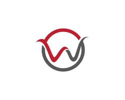 W-logo en -symbool vector