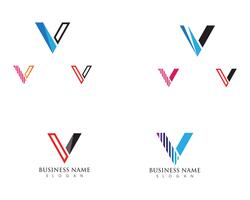 V-logo en symbool vector sjabloonpictogram