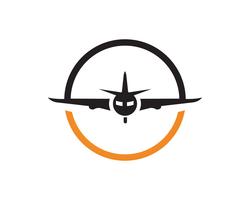 Vliegtuig vlieg logo en symbolen vector sjabloon