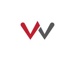 W-logo en -symbool vector