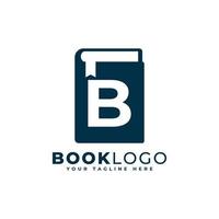 letter eerste b boek logo ontwerp. bruikbaar voor onderwijs-, bedrijfs- en bouwlogo's. platte vector logo ontwerp ideeën sjabloon element