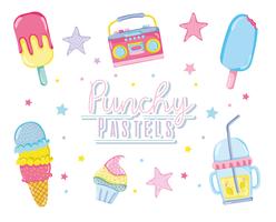 Pittig pastel trendy concept vector