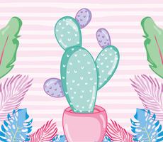 Punchy pastelkleurencactus vector