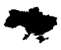 oekraïne embleem kaart zwart nationaal europa pictogram symbool vectorillustratie vector