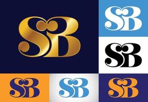 beginletter sb logo ontwerp vector. grafisch alfabetsymbool voor bedrijfsidentiteit vector