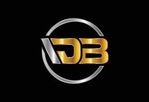 beginletter db logo ontwerp vector. grafisch alfabetsymbool voor bedrijfsidentiteit vector