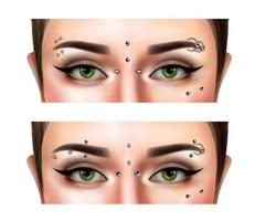 realistische piercing banners vector