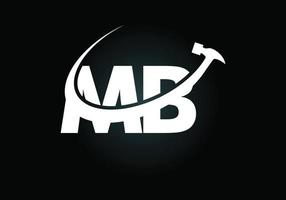 beginletter mb logo ontwerp vector. grafisch alfabetsymbool voor bedrijfsidentiteit vector