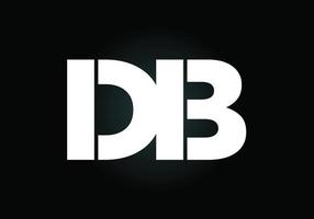 beginletter db logo ontwerp vector. grafisch alfabetsymbool voor bedrijfsidentiteit vector