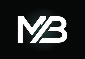 beginletter mb logo ontwerp vector. grafisch alfabetsymbool voor bedrijfsidentiteit