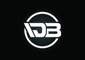 beginletter db logo ontwerp vector. grafisch alfabetsymbool voor bedrijfsidentiteit vector