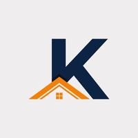 onroerend goed. eerste letter k huis logo-ontwerpelement sjabloon. vectoreps10 vector