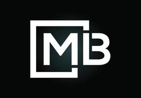 beginletter mb logo ontwerp vector. grafisch alfabetsymbool voor bedrijfsidentiteit vector