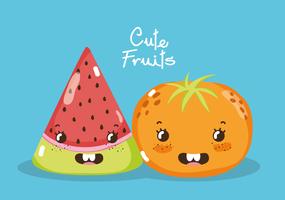 Leuke fruitcartoons vector