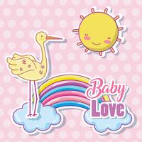 Baby liefde cartoon vector