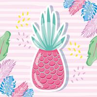 Punchy pastel ananas vector