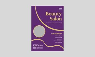 spa, schoonheid en massage flyer ontwerpsjabloon. beauty spa kapsalon print klaar flyer sjabloonontwerp. folder, a4-formaat, flyer, omslag, poster, brochureontwerp vector