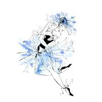 RGBBallerina. Ballet. Dansend meisje op Pointe-schoenen. Aquarel vectorillustratie. vector