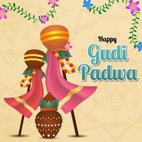 gudi padwa achtergrond concept vector