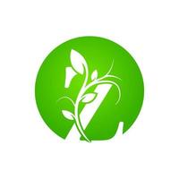 letter z kuuroord logo. groene bloemen alfabet logo met bladeren. bruikbaar voor bedrijfs-, mode-, cosmetica-, spa-, wetenschaps-, gezondheidszorg-, medische en natuurlogo's. vector