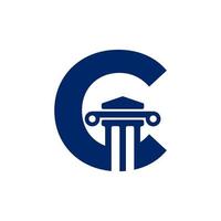 advocatenkantoor letter c logo ontwerpsjabloon element vector