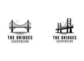 moderne brug constructie logo ontwerp vectorillustratie vector