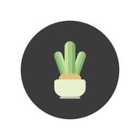 cactus platte ontwerp vectorillustratie, geïsoleerd op een witte achtergrond. groene plant, bloem en natuur, bloemen en exotisch, wilde plantkunde tropische illustratie vector